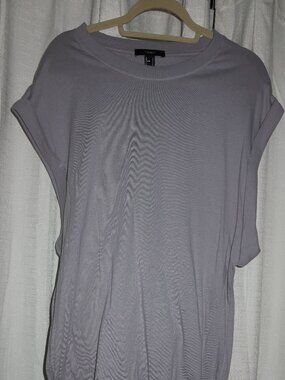 Forever 21 Grey Basic Tee Rolled Sleeve T-Shirt Size Small